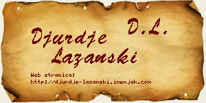Đurđe Lazanski vizit kartica